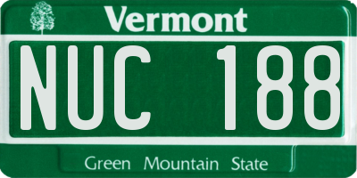 VT license plate NUC188