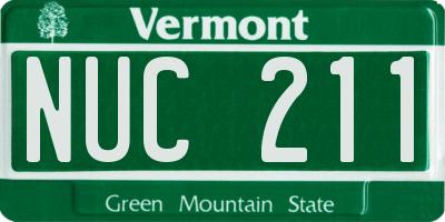 VT license plate NUC211