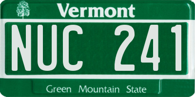 VT license plate NUC241
