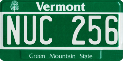 VT license plate NUC256