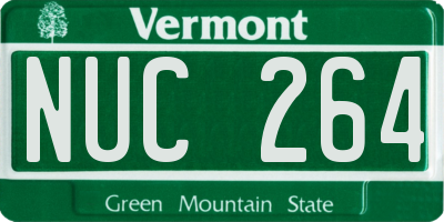 VT license plate NUC264