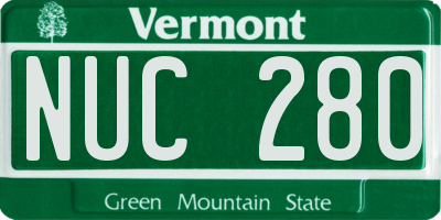 VT license plate NUC280