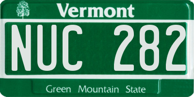 VT license plate NUC282