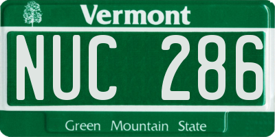 VT license plate NUC286