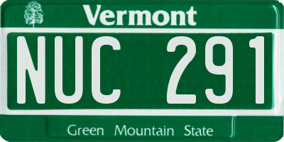 VT license plate NUC291