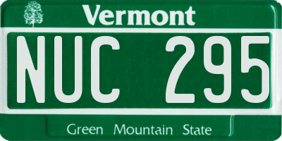 VT license plate NUC295