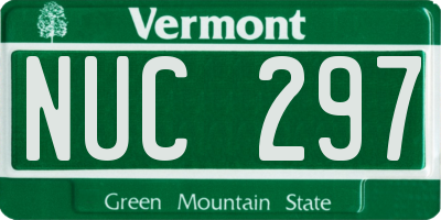 VT license plate NUC297