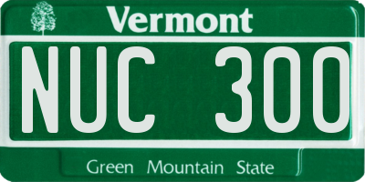 VT license plate NUC300