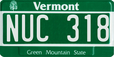 VT license plate NUC318