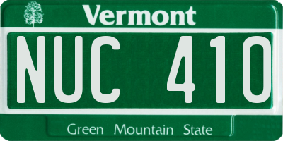 VT license plate NUC410