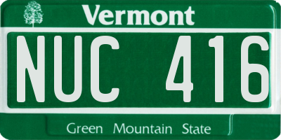 VT license plate NUC416