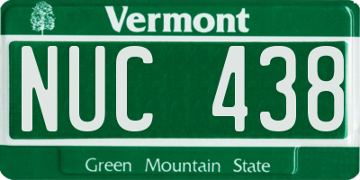 VT license plate NUC438