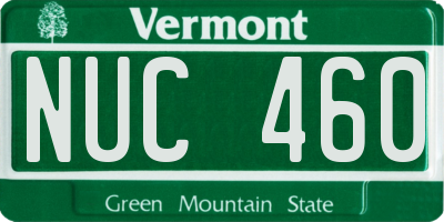 VT license plate NUC460