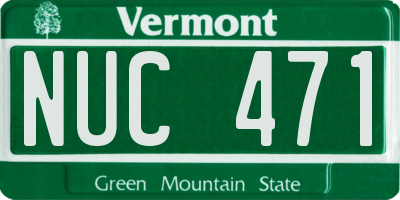 VT license plate NUC471