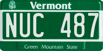 VT license plate NUC487