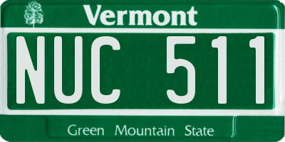 VT license plate NUC511