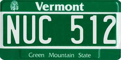 VT license plate NUC512