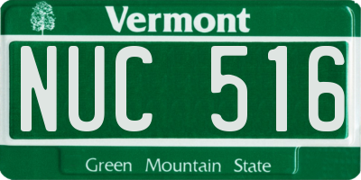 VT license plate NUC516