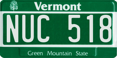 VT license plate NUC518