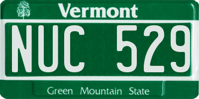 VT license plate NUC529