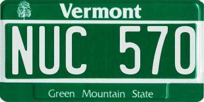 VT license plate NUC570