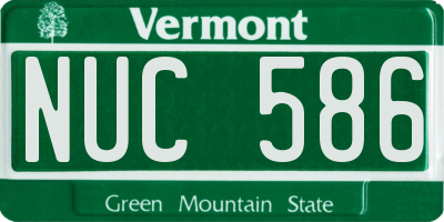 VT license plate NUC586