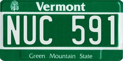 VT license plate NUC591