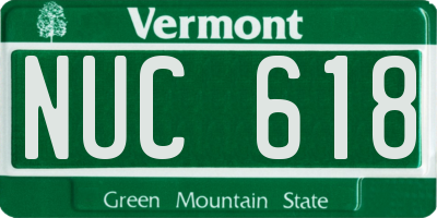 VT license plate NUC618