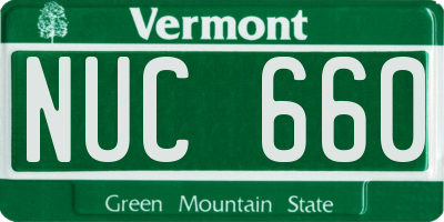 VT license plate NUC660