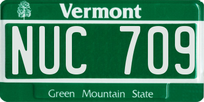 VT license plate NUC709