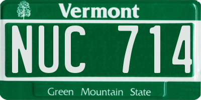 VT license plate NUC714