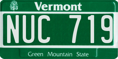 VT license plate NUC719