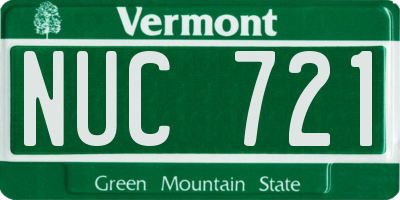 VT license plate NUC721