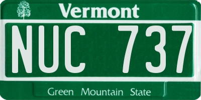 VT license plate NUC737