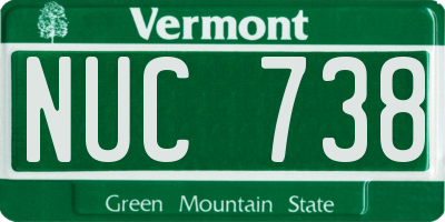VT license plate NUC738