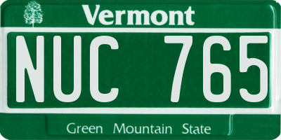 VT license plate NUC765