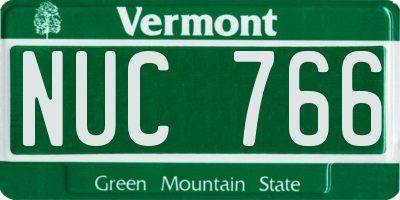 VT license plate NUC766