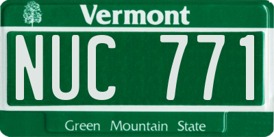 VT license plate NUC771