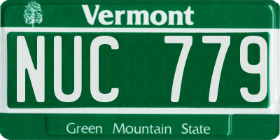 VT license plate NUC779