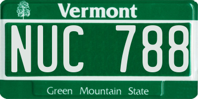 VT license plate NUC788