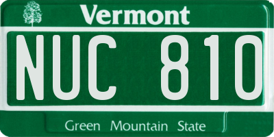 VT license plate NUC810