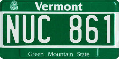 VT license plate NUC861