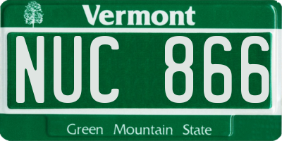 VT license plate NUC866