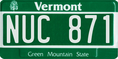 VT license plate NUC871