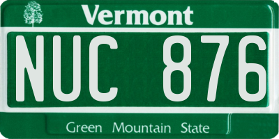 VT license plate NUC876