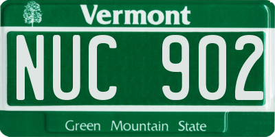 VT license plate NUC902