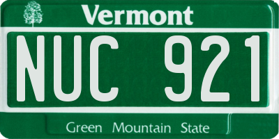 VT license plate NUC921