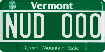 VT license plate NUD000
