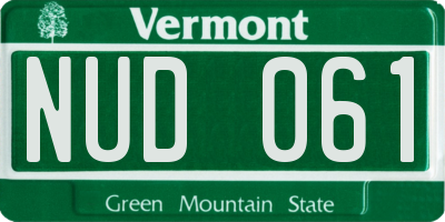 VT license plate NUD061