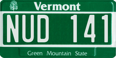 VT license plate NUD141